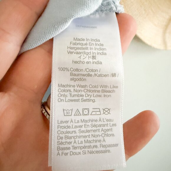 Madewell | NWT Side-Cinch Puff-Sleeve Tee in Feather Blue | Sz M - Picture 6 of 8